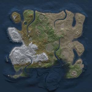 Thumbnail Rust Map: Procedural Map, Size: 3000, Seed: 48593939, 11 Monuments