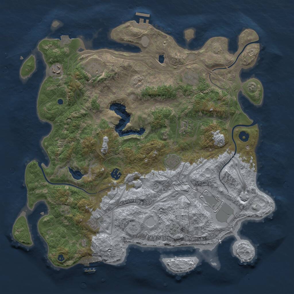 Rust Map: Procedural Map, Size: 4250, Seed: 5874, 15 Monuments