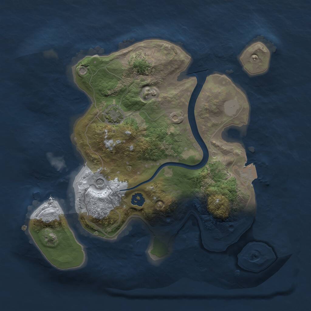 Rust Map: Procedural Map, Size: 2300, Seed: 397538628, 3 Monuments