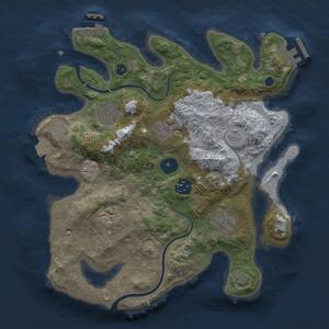 Thumbnail Rust Map: Procedural Map, Size: 3000, Seed: 361486151, 11 Monuments
