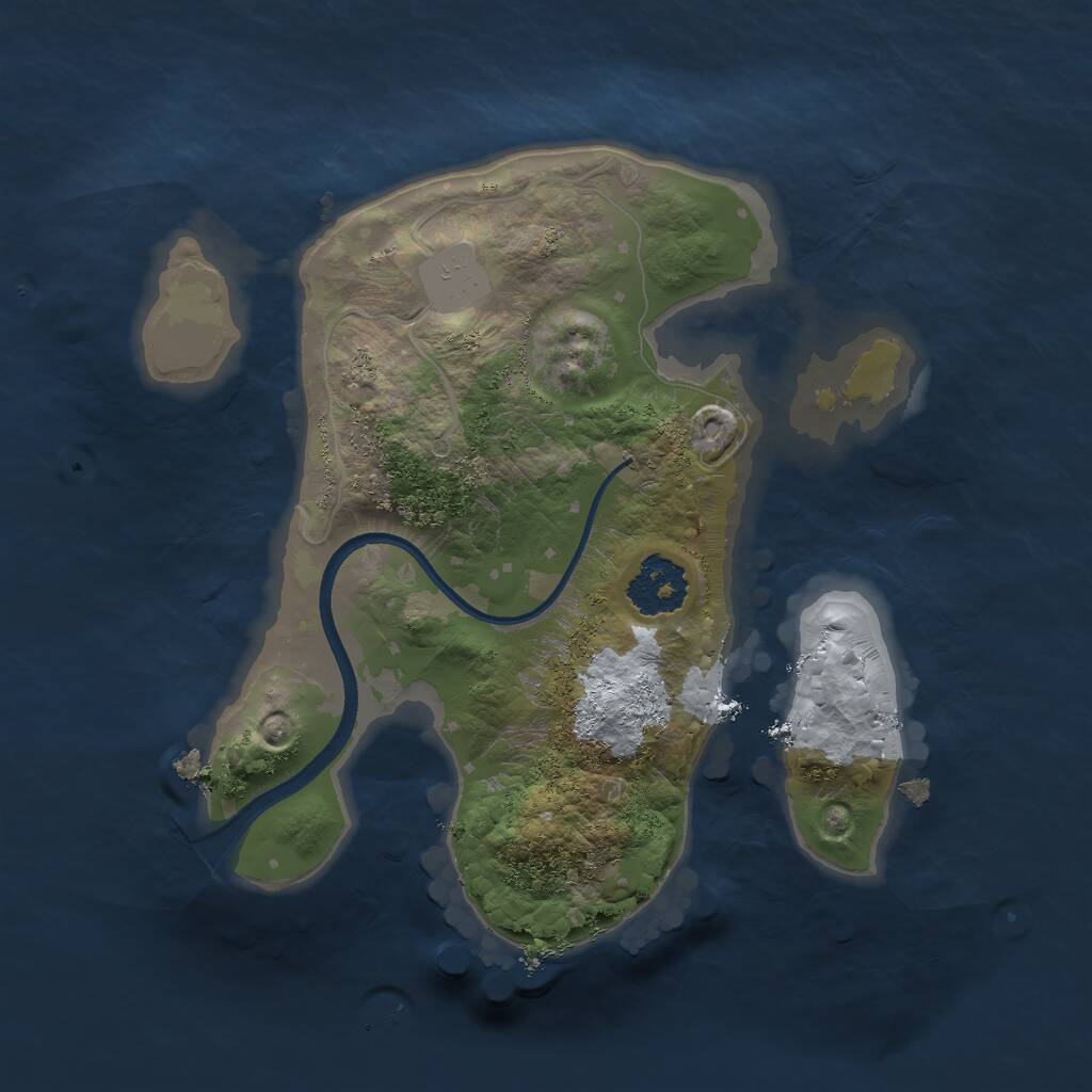 Rust Map: Procedural Map, Size: 1866, Seed: 1870929678, 1 Monuments