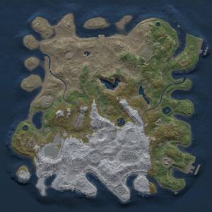 Thumbnail Rust Map: Procedural Map, Size: 4000, Seed: 2034961708, 14 Monuments