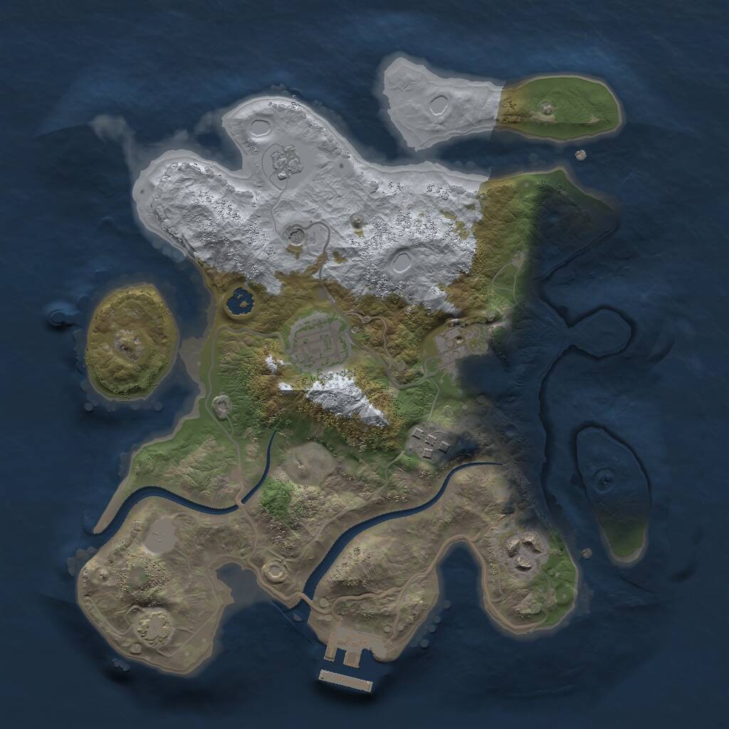 Rust Map: Procedural Map, Size: 2750, Seed: 49999, 9 Monuments