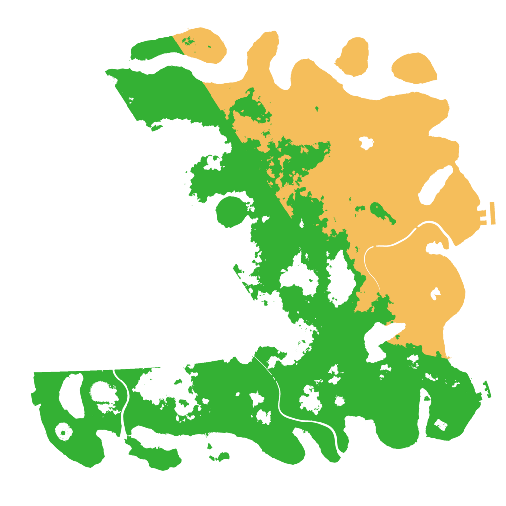 Biome Rust Map: Procedural Map, Size: 4500, Seed: 554757077