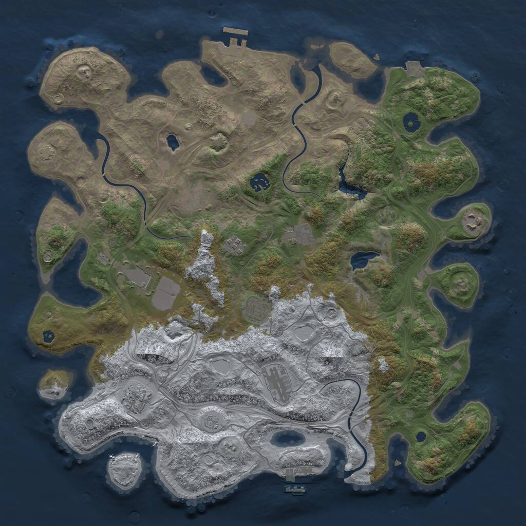 Rust Map: Procedural Map, Size: 4250, Seed: 311075615, 15 Monuments