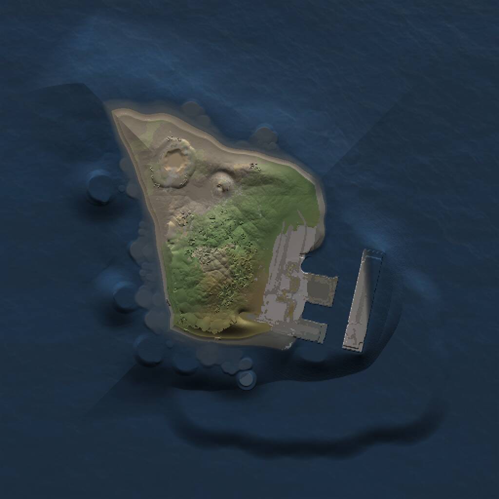 Rust Map: Procedural Map, Size: 1000, Seed: 5743884, 2 Monuments