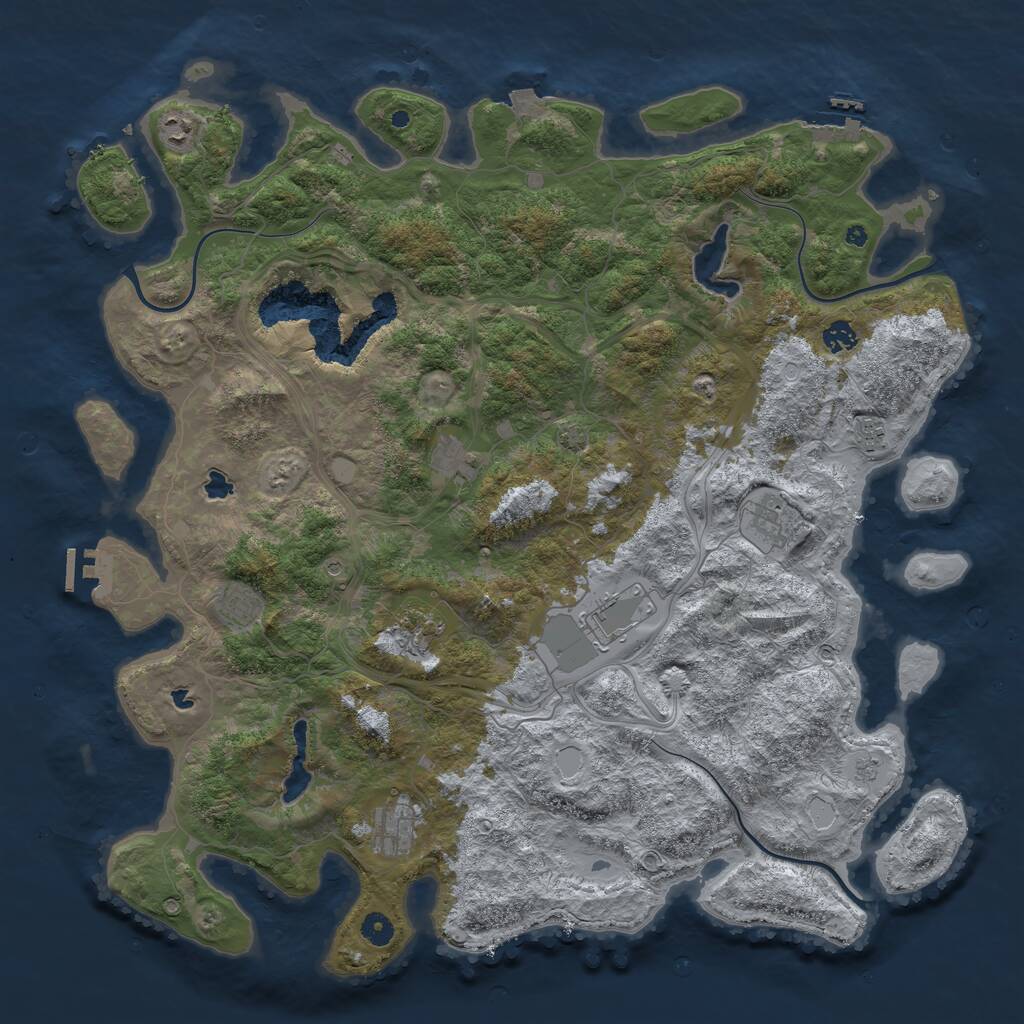 Rust Map: Procedural Map, Size: 4750, Seed: 483382514, 15 Monuments