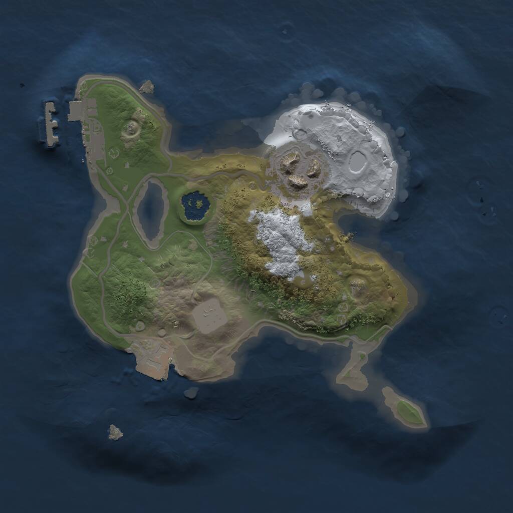 Rust Map: Procedural Map, Size: 1800, Seed: 1805831859, 3 Monuments