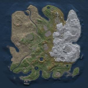 Thumbnail Rust Map: Procedural Map, Size: 3500, Seed: 723068608, 16 Monuments