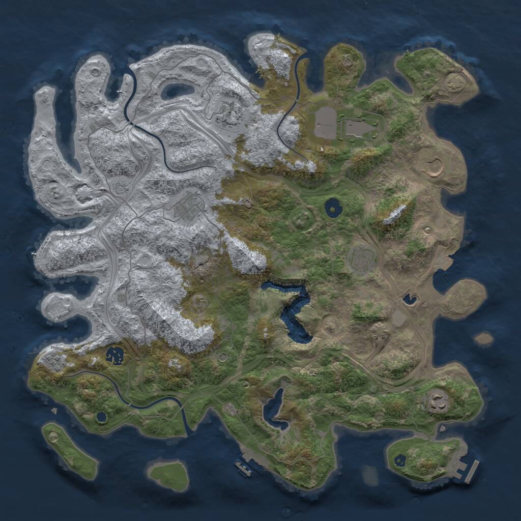 Rust Map: Procedural Map, Size: 4250, Seed: 16149, 14 Monuments
