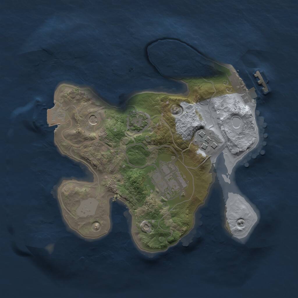 Rust Map: Procedural Map, Size: 2000, Seed: 448908102, 6 Monuments