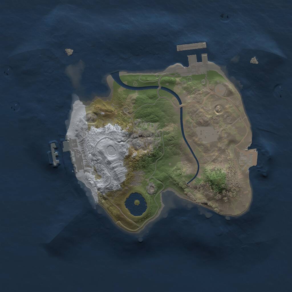 Rust Map: Procedural Map, Size: 2000, Seed: 172292723, 3 Monuments