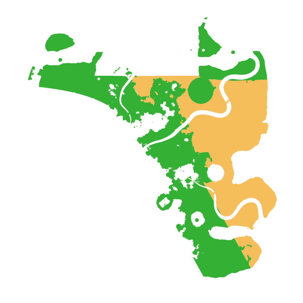 Biome Rust Map: Procedural Map, Size: 3200, Seed: 413543651