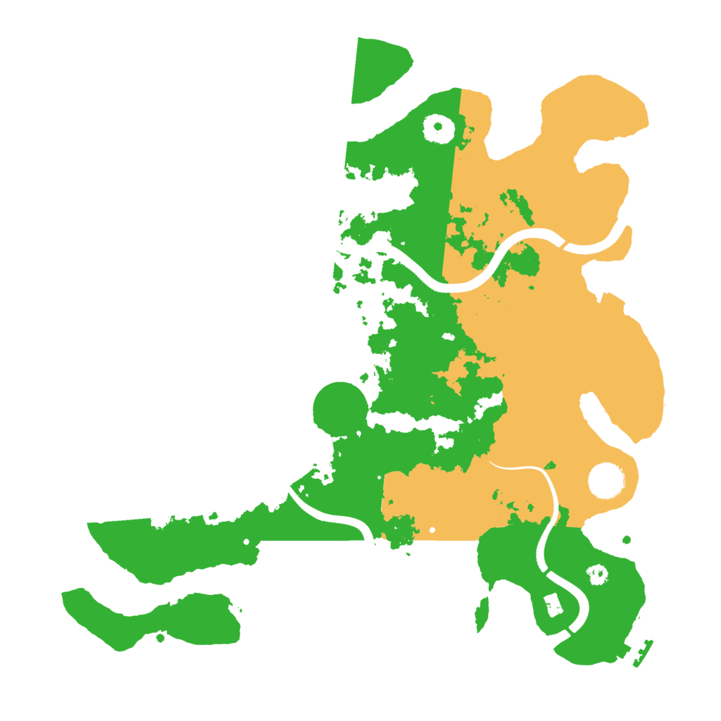 Biome Rust Map: Procedural Map, Size: 3500, Seed: 74628