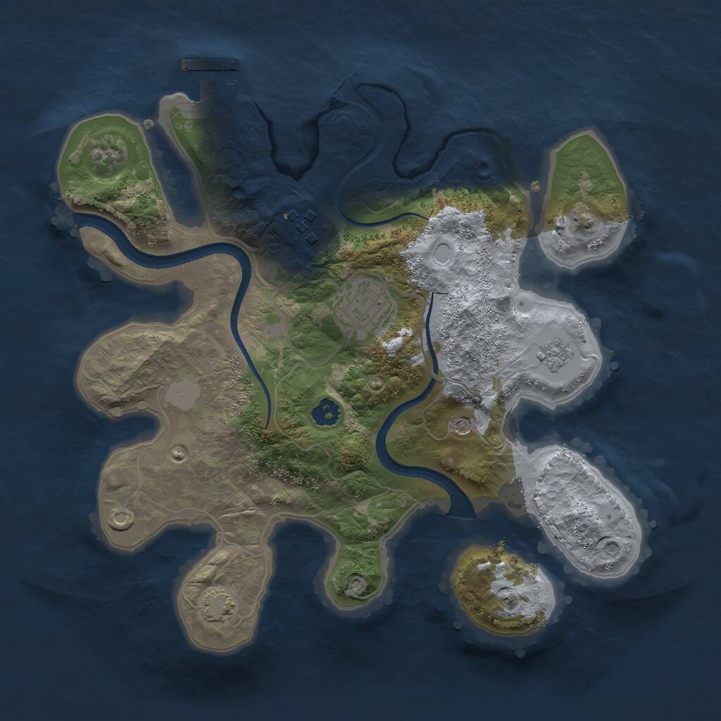 Rust Map: Procedural Map, Size: 2650, Seed: 1246810, 7 Monuments