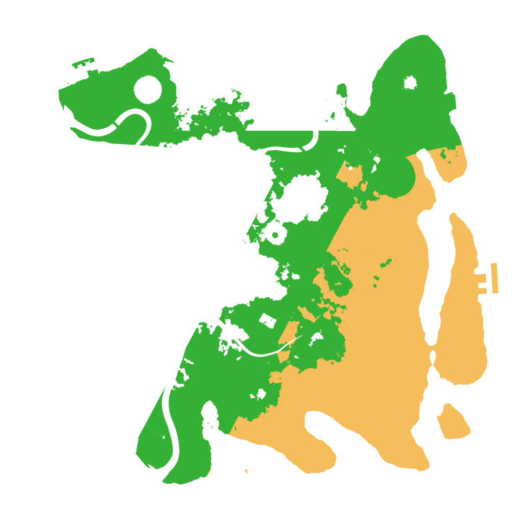 Biome Rust Map: Procedural Map, Size: 3500, Seed: 19771008