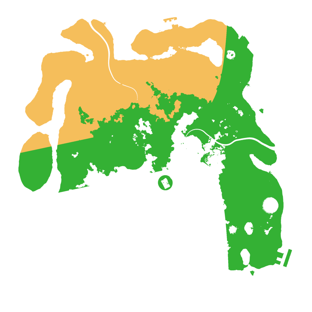 Biome Rust Map: Procedural Map, Size: 3500, Seed: 1234567675