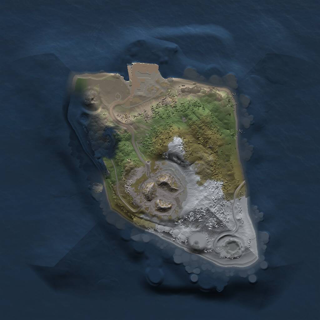 Rust Map: Procedural Map, Size: 1200, Seed: 1451654879, 2 Monuments