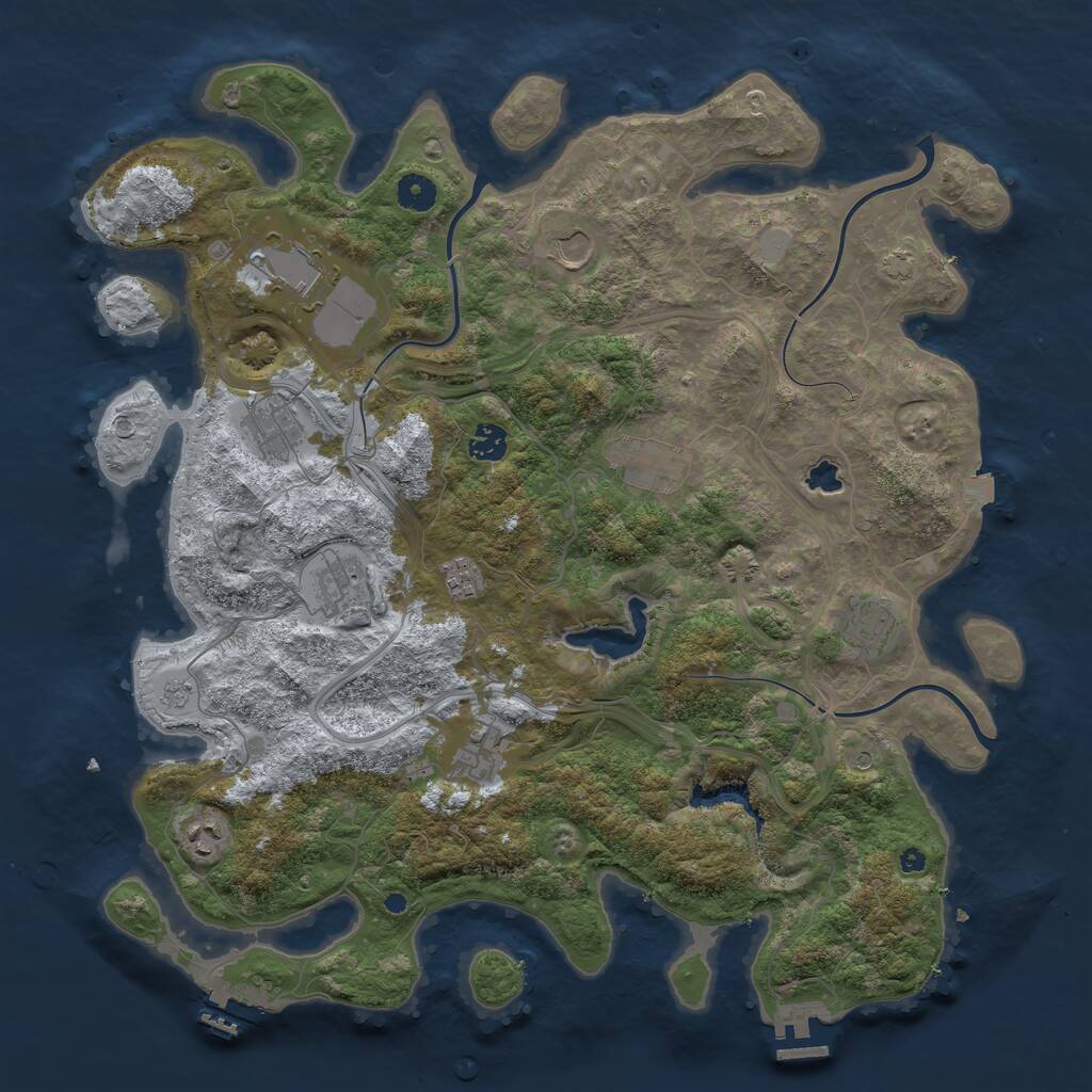 Rust Map: Procedural Map, Size: 4250, Seed: 1509081763, 16 Monuments