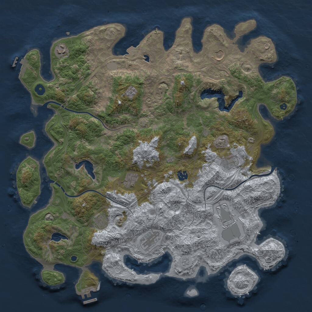 Rust Map: Procedural Map, Size: 4500, Seed: 162263825, 15 Monuments