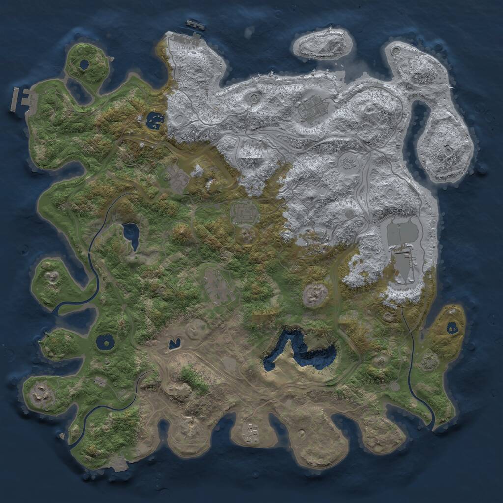 Rust Map: Procedural Map, Size: 4250, Seed: 4730, 15 Monuments