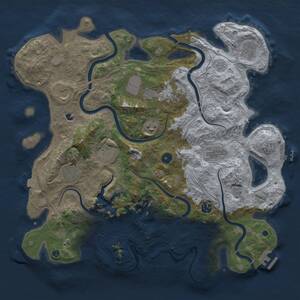 Thumbnail Rust Map: Procedural Map, Size: 4250, Seed: 987882299, 16 Monuments
