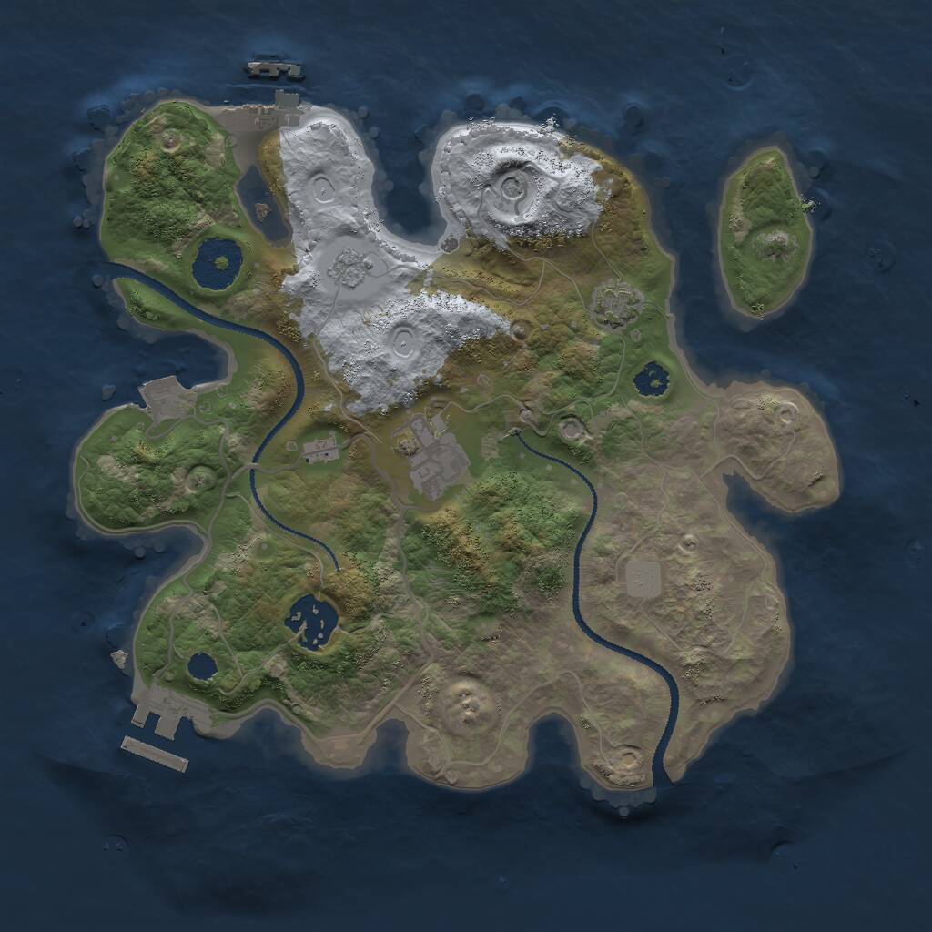 Rust Map: Procedural Map, Size: 2750, Seed: 1568485876, 8 Monuments