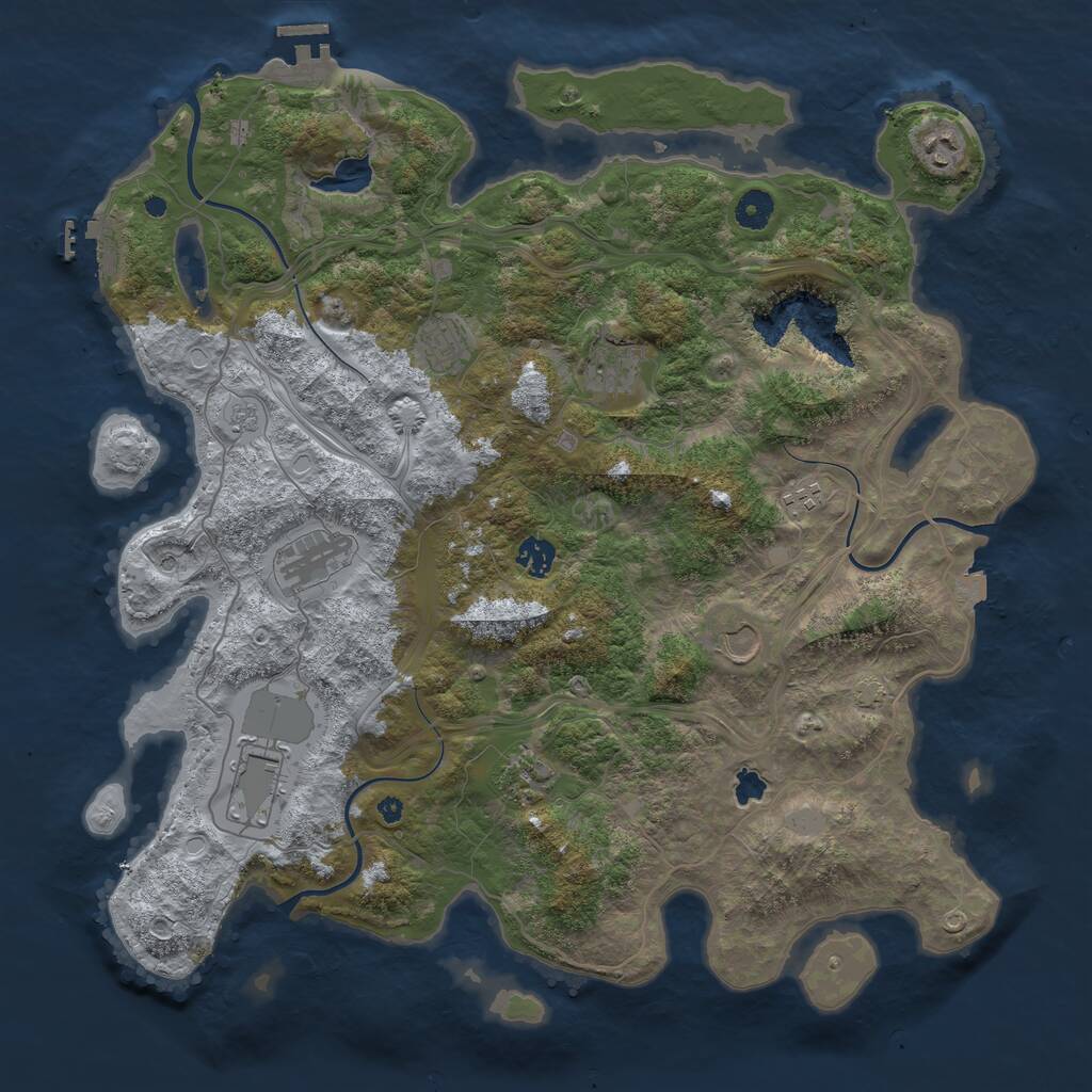 Rust Map: Procedural Map, Size: 4250, Seed: 26980, 15 Monuments