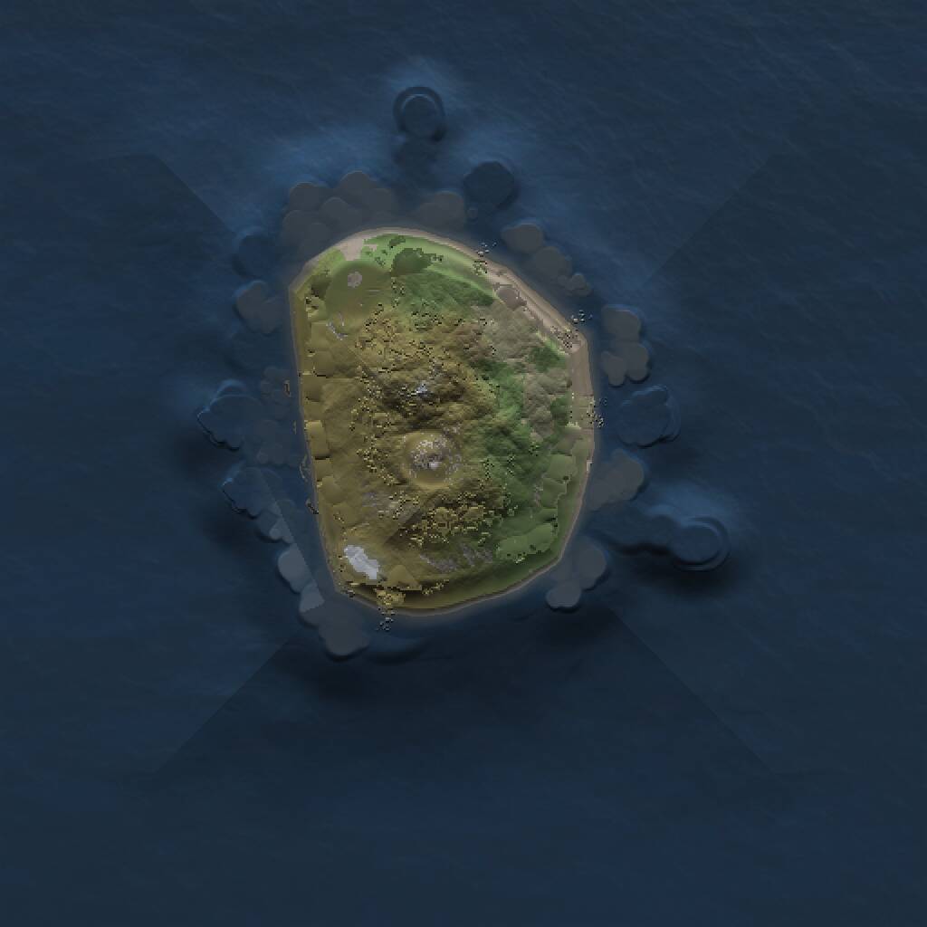 Rust Map: Procedural Map, Size: 1000, Seed: 697736466, 1 Monuments