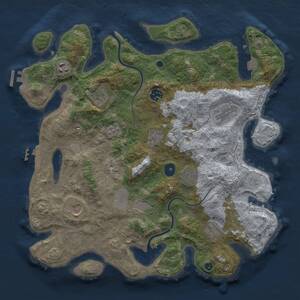Thumbnail Rust Map: Procedural Map, Size: 3750, Seed: 921789088, 16 Monuments