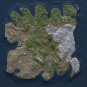 Thumbnail Rust Map: Procedural Map, Size: 3500, Seed: 327471355, 13 Monuments