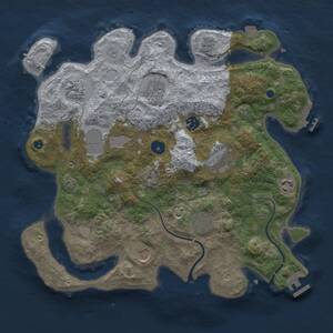 Thumbnail Rust Map: Procedural Map, Size: 3600, Seed: 45, 15 Monuments