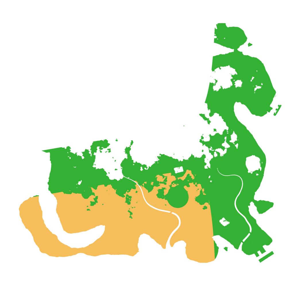 Biome Rust Map: Procedural Map, Size: 3600, Seed: 45