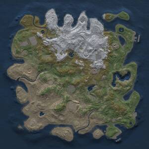 Thumbnail Rust Map: Procedural Map, Size: 4250, Seed: 1619085511, 15 Monuments