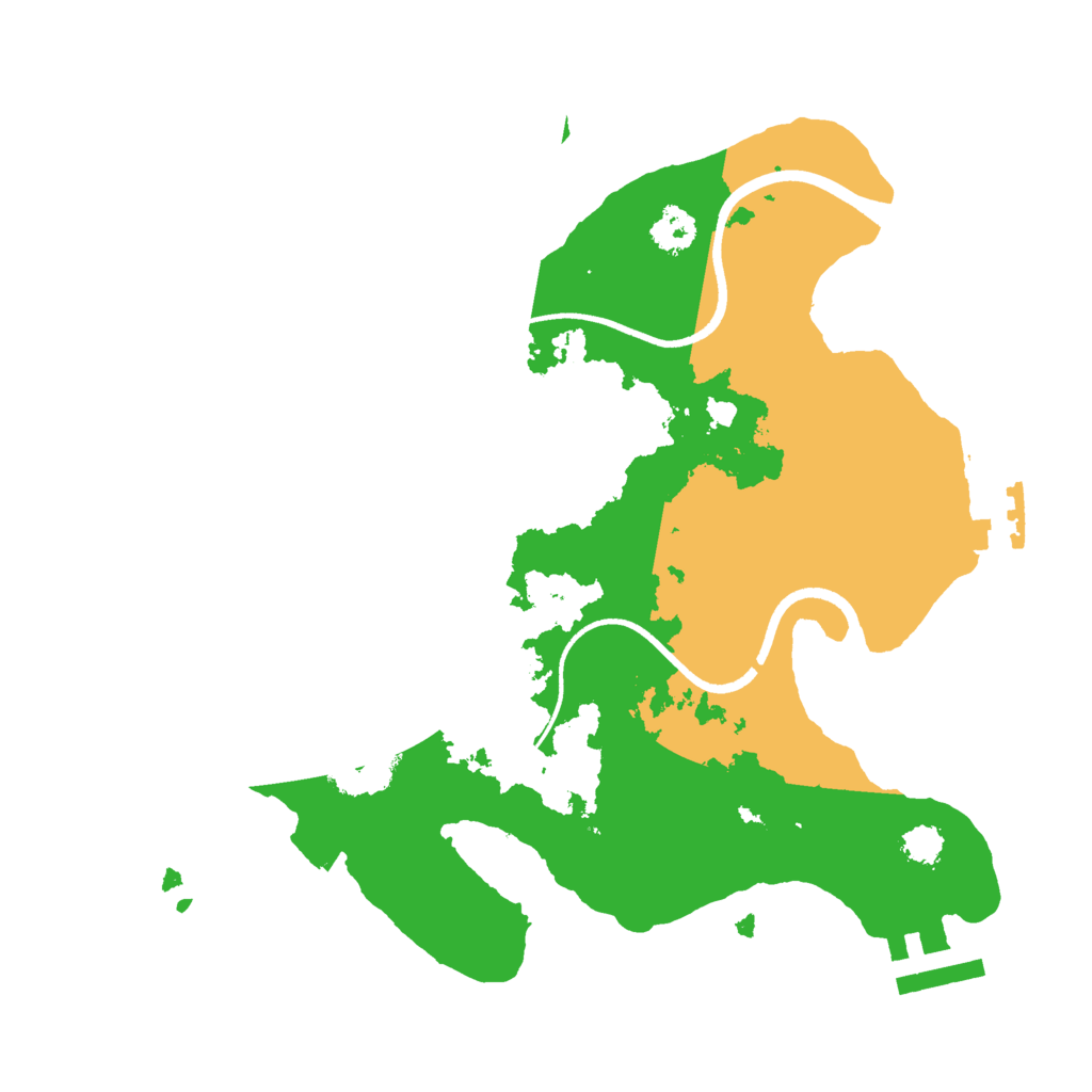 Biome Rust Map: Procedural Map, Size: 2500, Seed: 195528274