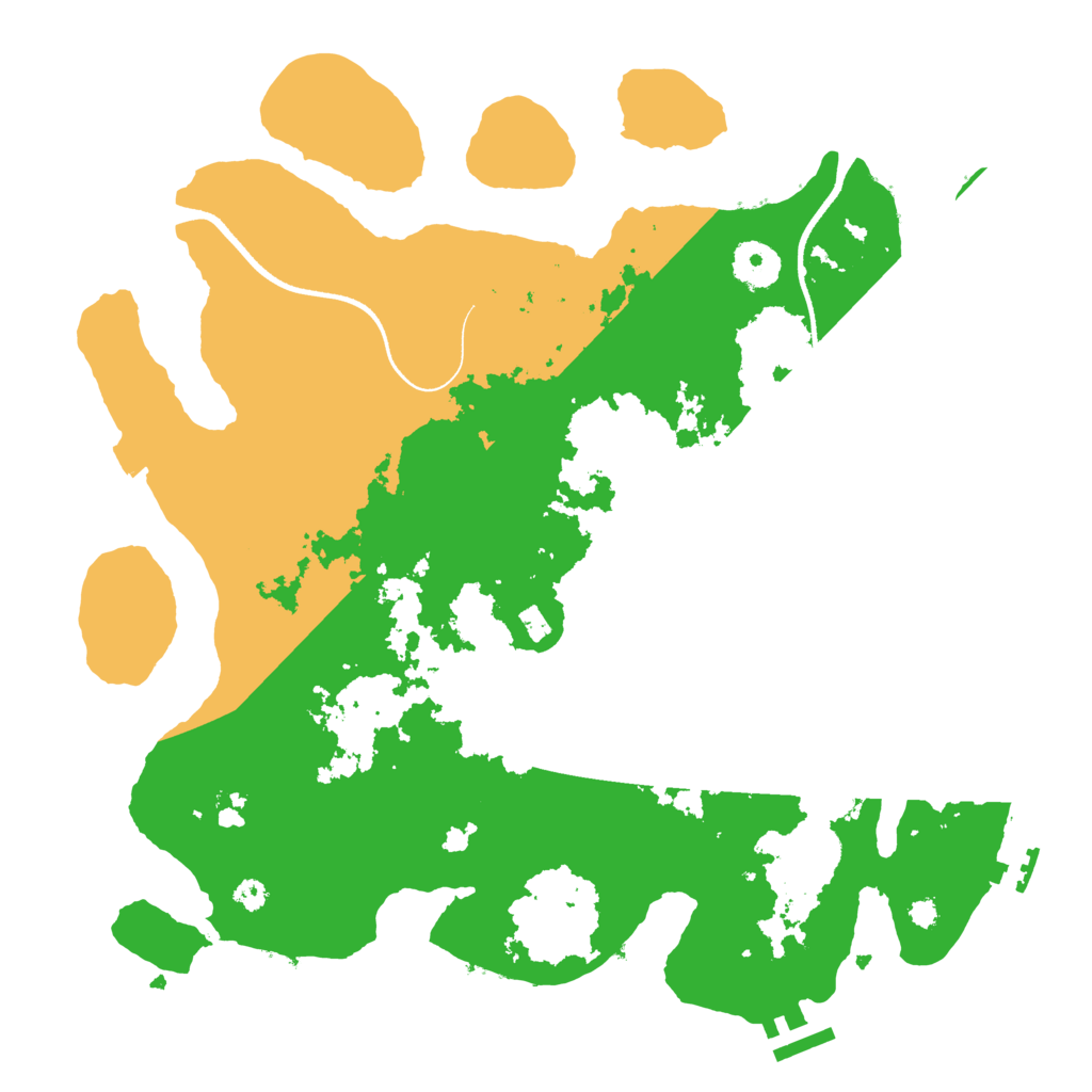 Biome Rust Map: Procedural Map, Size: 3500, Seed: 611187