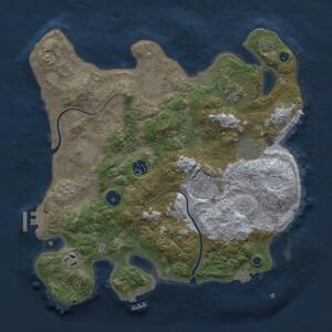 Thumbnail Rust Map: Procedural Map, Size: 3404, Seed: 459599272, 14 Monuments