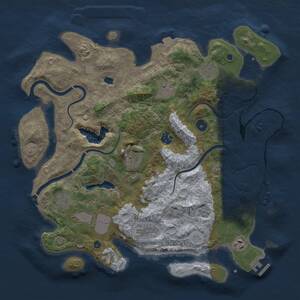 Thumbnail Rust Map: Procedural Map, Size: 4000, Seed: 9281711, 15 Monuments