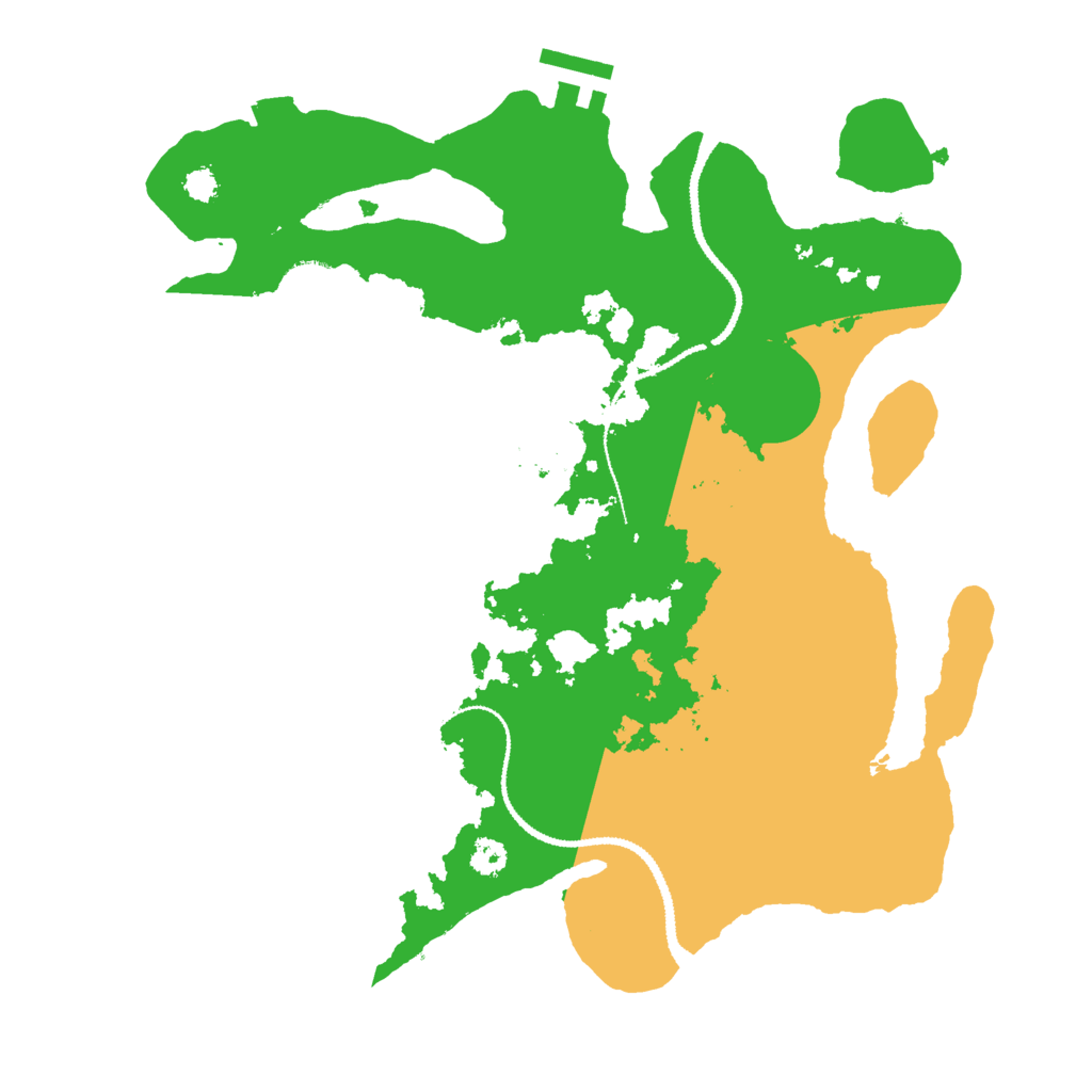 Biome Rust Map: Procedural Map, Size: 3000, Seed: 542390498