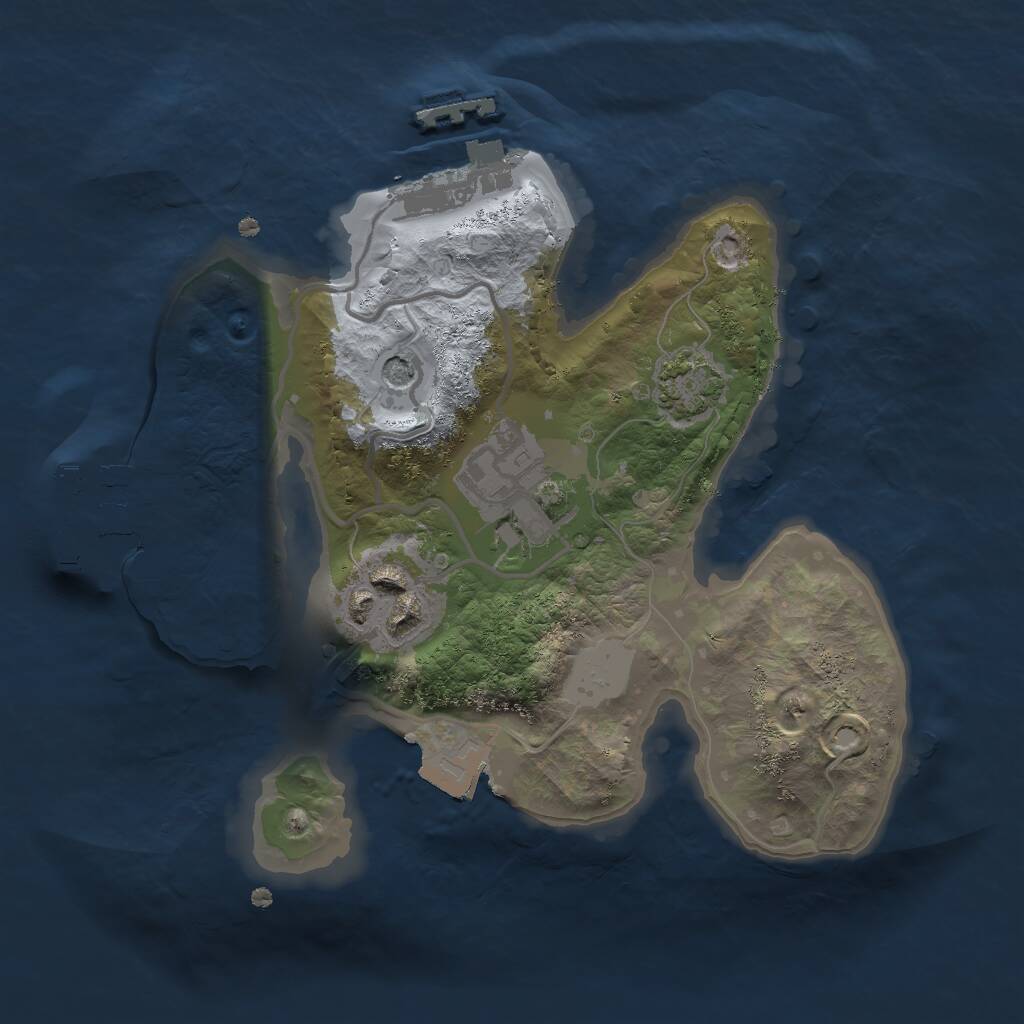 Rust Map: Procedural Map, Size: 2000, Seed: 1714670997, 7 Monuments