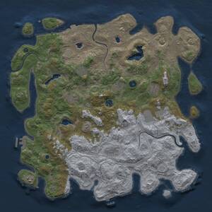 Thumbnail Rust Map: Procedural Map, Size: 4500, Seed: 1255101937, 15 Monuments