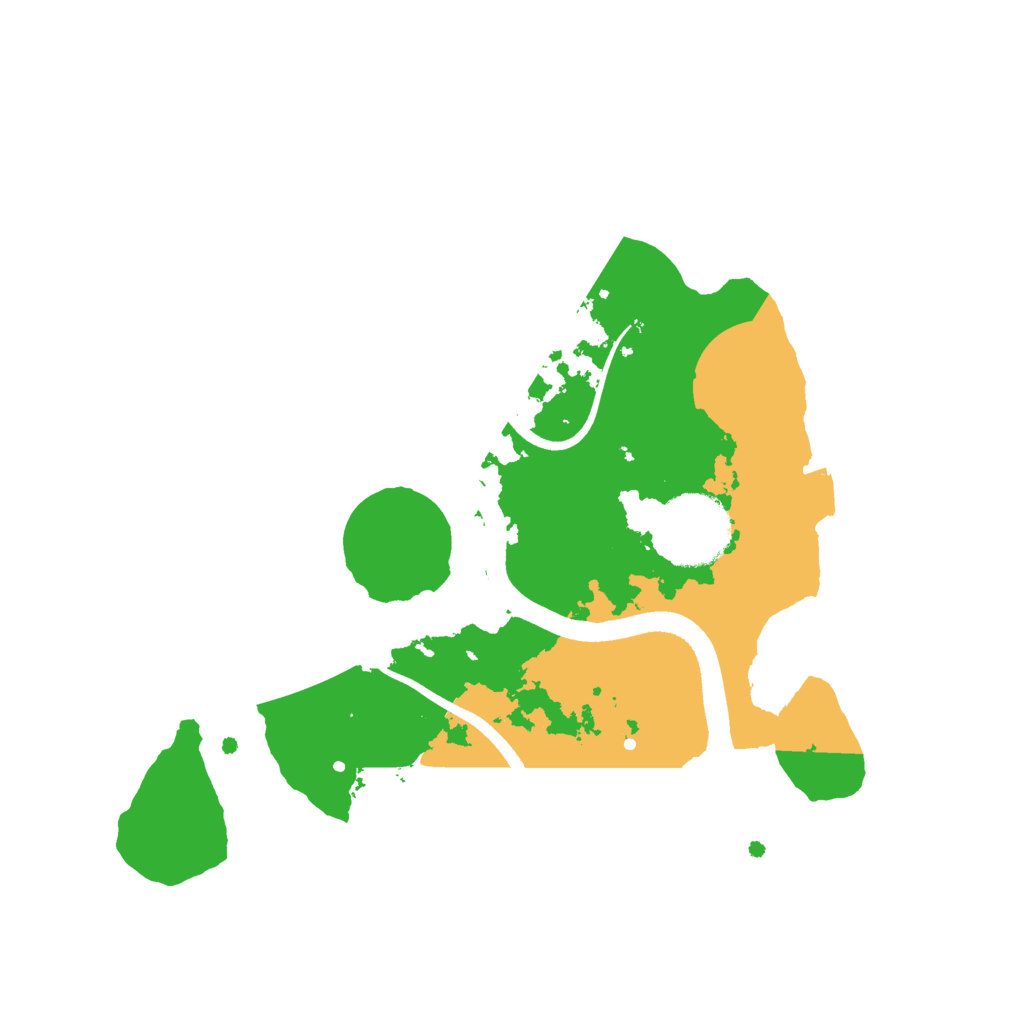 Biome Rust Map: Procedural Map, Size: 2500, Seed: 49668