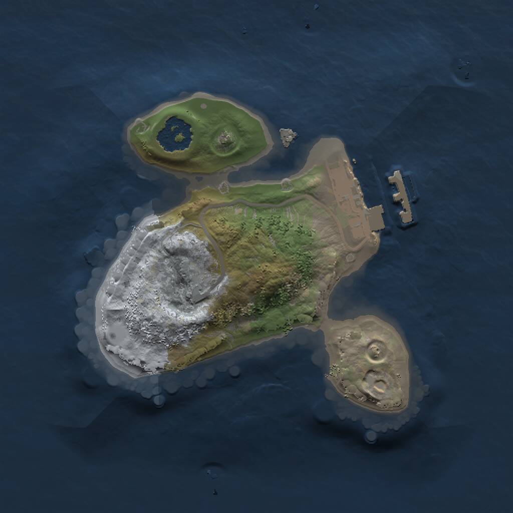 Rust Map: Procedural Map, Size: 1500, Seed: 1592940047, 2 Monuments