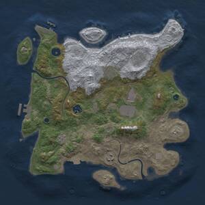 Thumbnail Rust Map: Procedural Map, Size: 3500, Seed: 623556202, 12 Monuments