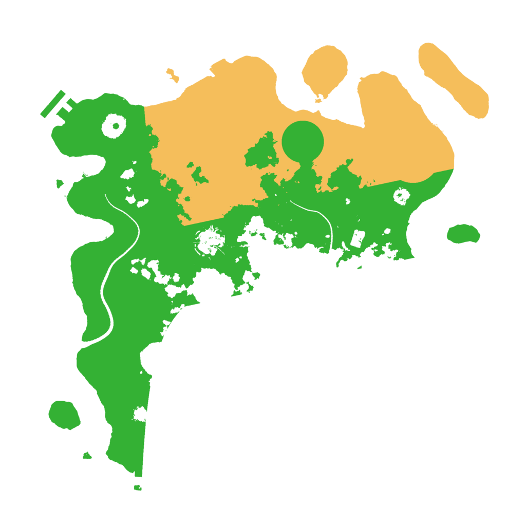 Biome Rust Map: Procedural Map, Size: 3300, Seed: 112469519