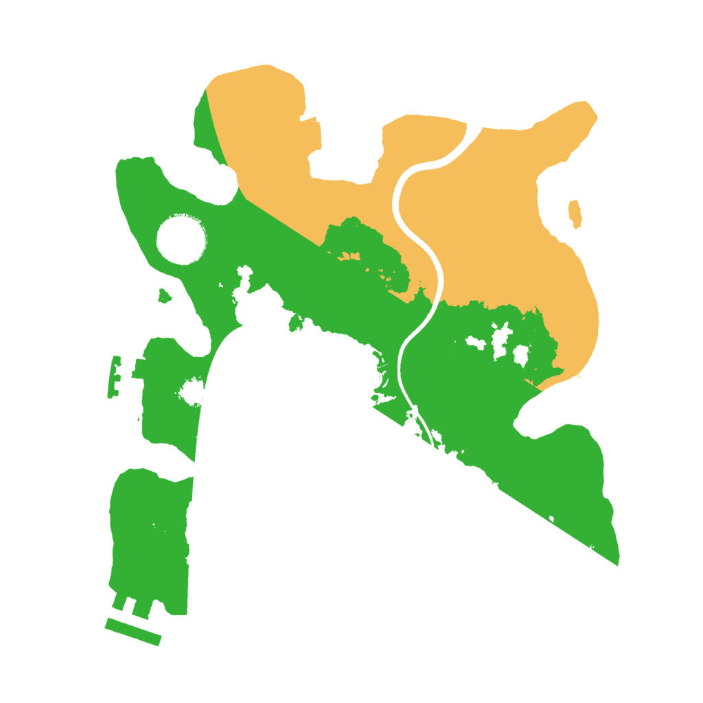 Biome Rust Map: Procedural Map, Size: 2500, Seed: 1064949596