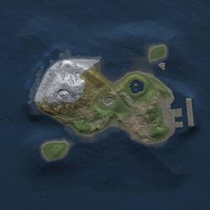 Thumbnail Rust Map: Procedural Map, Size: 1500, Seed: 1060954558, 3 Monuments