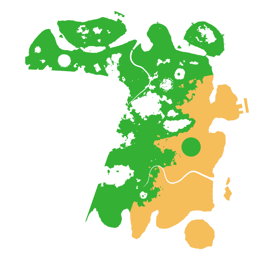 Biome Rust Map: Procedural Map, Size: 3600, Seed: 1188