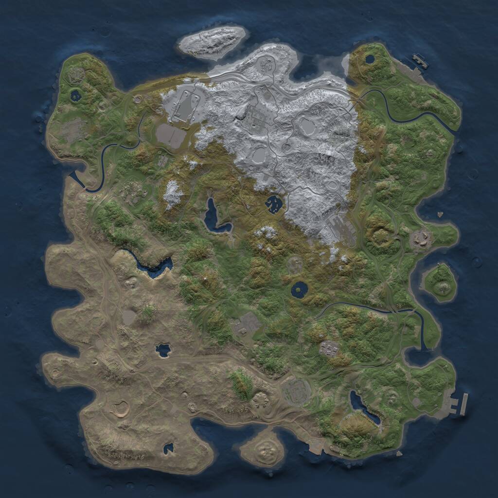 Rust Map: Procedural Map, Size: 4500, Seed: 678875417, 17 Monuments