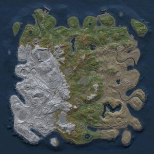 Thumbnail Rust Map: Procedural Map, Size: 4250, Seed: 537486700, 15 Monuments